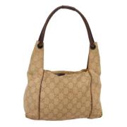 Gucci Vintage Pre-owned Canvas gucci-vskor Beige, Dam