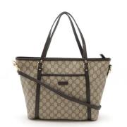 Gucci Vintage Pre-owned Canvas gucci-vskor Beige, Dam