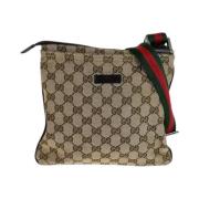 Gucci Vintage Pre-owned Canvas gucci-vskor Beige, Dam