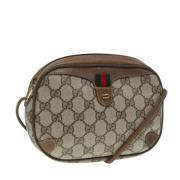 Gucci Vintage Pre-owned Canvas axelremsvskor Beige, Dam