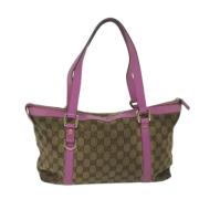 Gucci Vintage Pre-owned Canvas gucci-vskor Brown, Dam