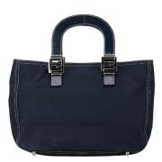 Fendi Vintage Pre-owned Canvas handvskor Blue, Dam