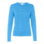 Saint Tropez Enkel Azure Blue Cardigan Blue, Dam