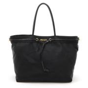 Prada Vintage Pre-owned Canvas totevskor Black, Dam