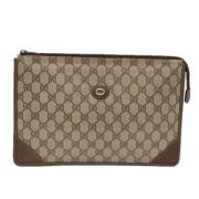 Gucci Vintage Pre-owned Laeder kuvertvskor Beige, Dam