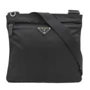 Prada Vintage Pre-owned Canvas crossbodyvskor Black, Dam