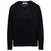 Sportmax V-neck Knitwear Black, Dam