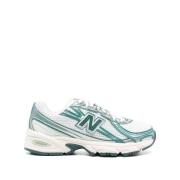 New Balance Vit Teal Grön Panel Sneakers Multicolor, Dam