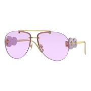 Versace Rock Icons Sunglasses Gold/Violet Yellow, Dam