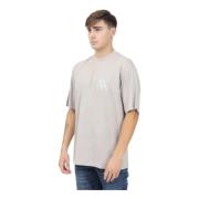 Armani Exchange T-shirt med kort ärm och ton-i-ton-broderi Gray, Herr