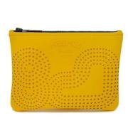 Hermès Vintage Pre-owned Tyg kuvertvskor Yellow, Unisex