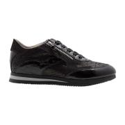 DL Sport Svarta Sneakers med Läderdetaljer Black, Dam