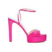 Casadei Flora Högklackade Sandaler Pink, Dam