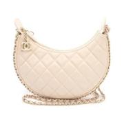 Chanel Vintage Pre-owned Laeder crossbodyvskor Beige, Dam