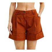 Fay Bruna bomullsshorts med fickor Brown, Dam