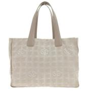 Chanel Vintage Pre-owned Canvas totevskor Beige, Dam