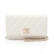 Chanel Vintage Pre-owned Laeder chanel-vskor White, Dam