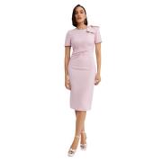 Roland Mouret Rosa pennkjol midi klänning med rosett Pink, Dam