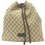 Gucci Vintage Pre-owned Canvas gucci-vskor Beige, Dam