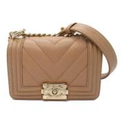 Chanel Vintage Pre-owned Tyg chanel-vskor Beige, Dam