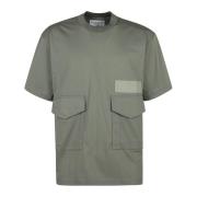 Sacai Jersey T-shirt i bomull Green, Herr