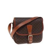 Celine Vintage Pre-owned Plast axelremsvskor Brown, Dam