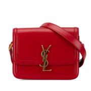 Yves Saint Laurent Vintage Pre-owned Laeder crossbodyvskor Red, Dam