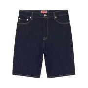 Kenzo Mörka Denim Shorts Skapelser Blue, Herr