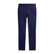 Ralph Lauren Linne-bomullsbyxor Straight Fit Blue, Herr