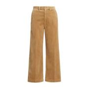 Ralph Lauren Cordbyxor med vida ben Beige, Dam