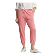 Ralph Lauren Rosa Fleece Athletic Pant Pink, Dam