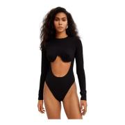 Jean Paul Gaultier Svart Cutout Bodysuit Black, Dam