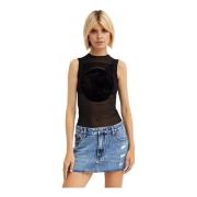 Jean Paul Gaultier Svart Earth Transparent Damtopp Black, Dam