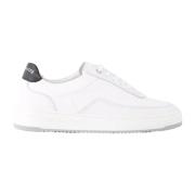 Filling Pieces Vita lädersneakers Runda skosnören Bekväm White, Herr