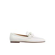 Tod's Vita läderloafers White, Dam