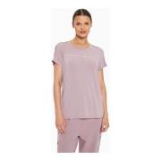 Emporio Armani EA7 Casual Bomull T-shirt för Män Purple, Dam