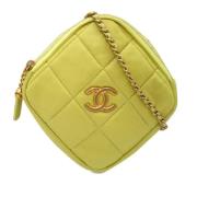 Chanel Vintage Pre-owned Laeder crossbodyvskor Yellow, Dam