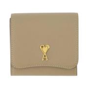 Ami Paris Kompakt Heart Friend Plånbok Beige, Unisex