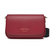 Emporio Armani Mini Väska Bordeaux med Svart Logotyp Red, Dam