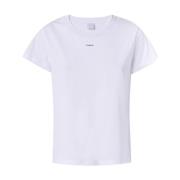 PINKO Casual Bomull T-shirt för Kvinnor White, Dam