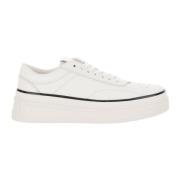 Jil Sander Vita Sneakers för en snygg look White, Dam