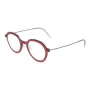 Lindbergh Titanium Rund Ram Glasögon Pink, Unisex