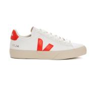 Veja Vit Orange Läder Sneakers White, Dam