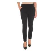 Liu Jo Crêpe Chino Byxor med Medium Midja Black, Dam