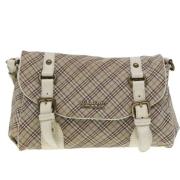 Burberry Vintage Pre-owned Canvas axelremsvskor Beige, Dam