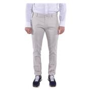 Dondup Slim Chino Byxor med Låg Midja White, Herr