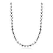 Nialaya 8mm Metallic Pearl Necklace with Silver Gray, Herr