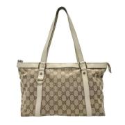 Gucci Vintage Pre-owned Canvas gucci-vskor Beige, Dam