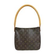 Louis Vuitton Vintage Pre-owned Tyg axelremsvskor Brown, Dam