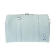 Louis Vuitton Vintage Pre-owned Laeder axelremsvskor Blue, Herr